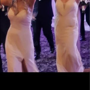 Bridesmaid dresses from Azizi size 4 and size 8 worn once color beige open back